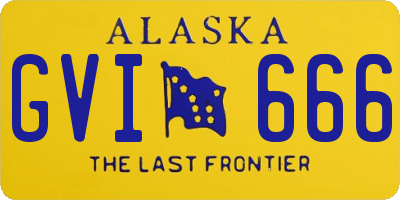 AK license plate GVI666