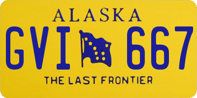 AK license plate GVI667