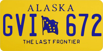 AK license plate GVI672