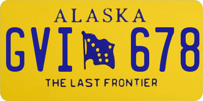 AK license plate GVI678