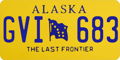 AK license plate GVI683