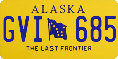 AK license plate GVI685