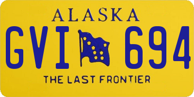 AK license plate GVI694