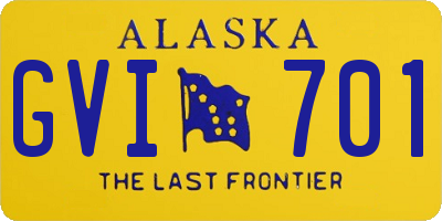 AK license plate GVI701