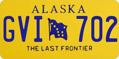 AK license plate GVI702