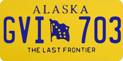 AK license plate GVI703