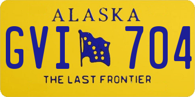 AK license plate GVI704