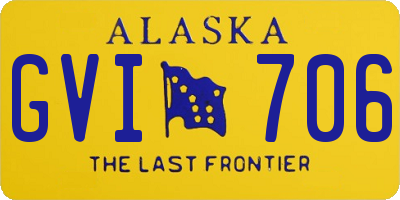 AK license plate GVI706