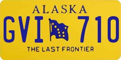 AK license plate GVI710