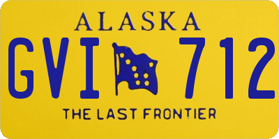 AK license plate GVI712