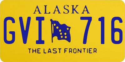 AK license plate GVI716