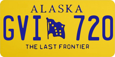 AK license plate GVI720