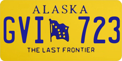 AK license plate GVI723