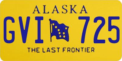 AK license plate GVI725