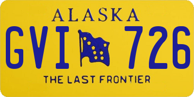 AK license plate GVI726