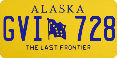 AK license plate GVI728