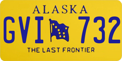 AK license plate GVI732