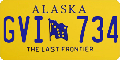 AK license plate GVI734