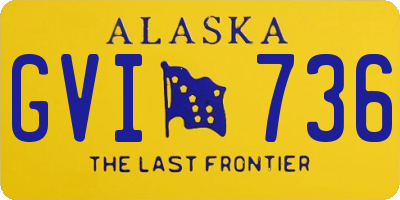 AK license plate GVI736