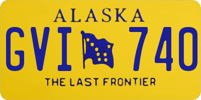 AK license plate GVI740