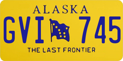 AK license plate GVI745