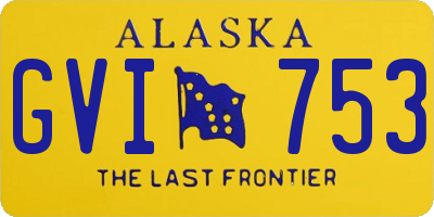 AK license plate GVI753