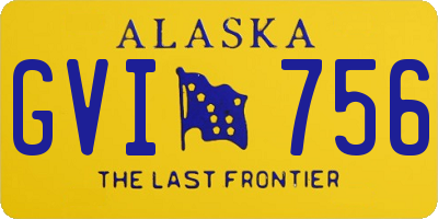 AK license plate GVI756