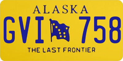 AK license plate GVI758