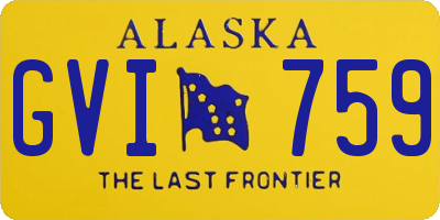 AK license plate GVI759