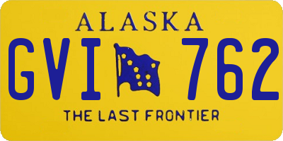 AK license plate GVI762