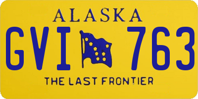 AK license plate GVI763