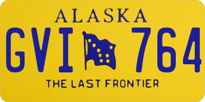 AK license plate GVI764