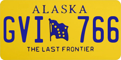 AK license plate GVI766