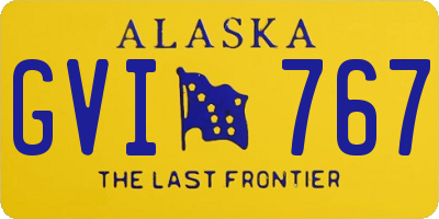 AK license plate GVI767