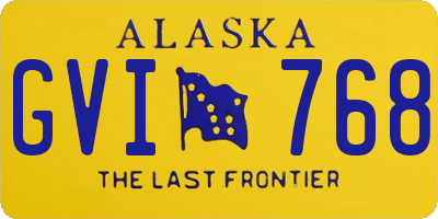 AK license plate GVI768