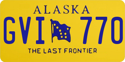 AK license plate GVI770