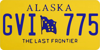 AK license plate GVI775