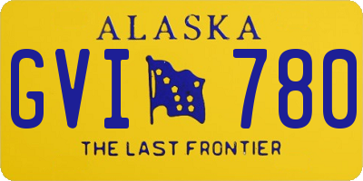 AK license plate GVI780