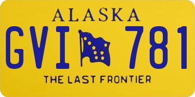 AK license plate GVI781