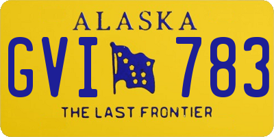 AK license plate GVI783