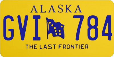 AK license plate GVI784