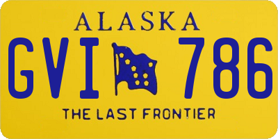 AK license plate GVI786