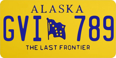 AK license plate GVI789