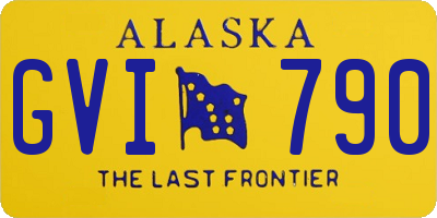 AK license plate GVI790