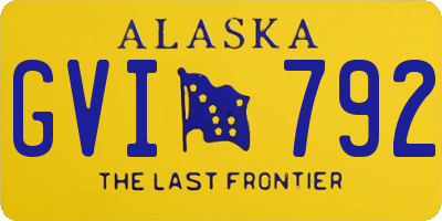 AK license plate GVI792