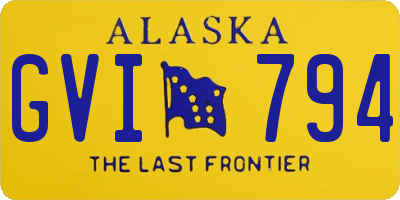 AK license plate GVI794