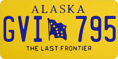 AK license plate GVI795