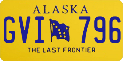 AK license plate GVI796