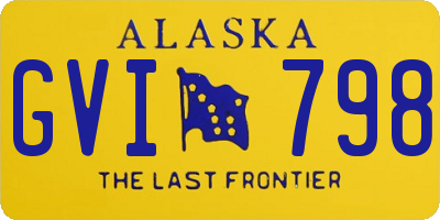 AK license plate GVI798