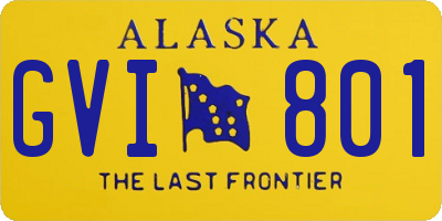 AK license plate GVI801